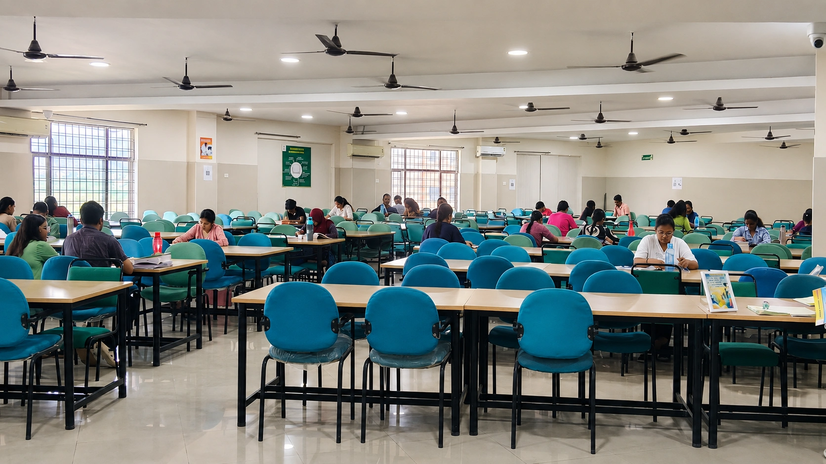 Students in the SBMCH Library reading hall